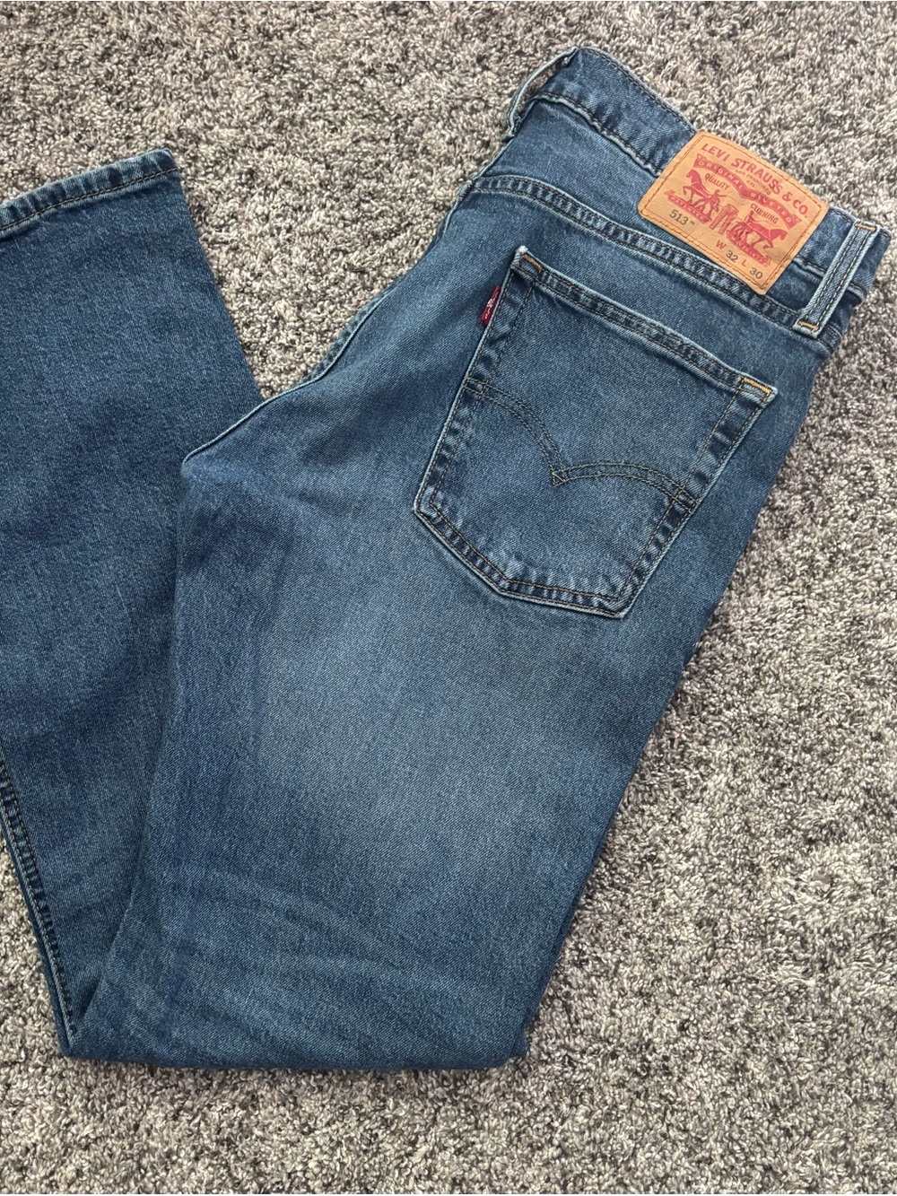 Levi's Men's Dark Blue Straight-Leg Denim Jeans